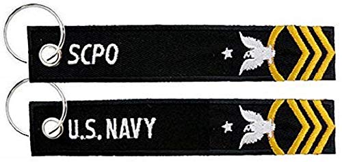 Eagle Crest U.S. Navy SCPO / Senior Chief Petty Officer - USN Embroidered Key Chain Fob