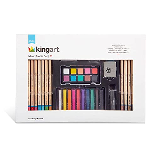 KINGART Mixed Media Art Set, Set of 54