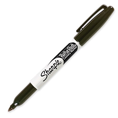 Pens Sharpie Rub-a-Dub Laundry Marking Pen, Fine Tip, Black