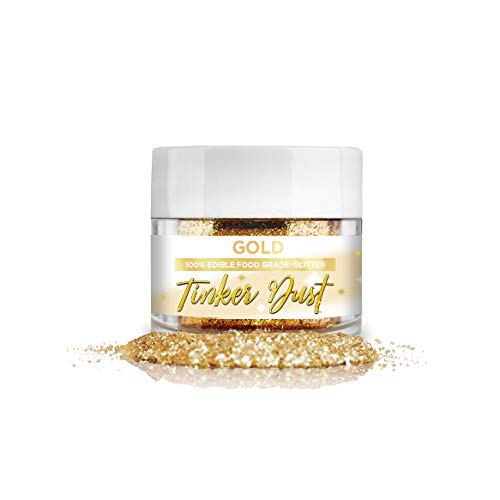 Bakell Gold Tinker Dust¬Æ, 5 Gram | KOSHER Certified | 100% Edible Glitter | Cakes, Cupcakes, Cake Pops, Drinks, Glitter & Dusts (Gold)