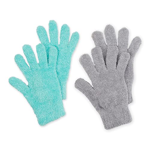 Bucky Aloe-Infused Therapeutic Moisturizing Spa, Gloves, Teal/Gray