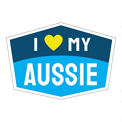 Imagine This Company I Love My Aussie Hexagon Shaped Magnet