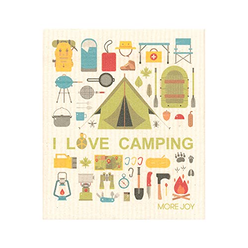 North Ridge Marketing More Joy - Eco-Friendly Swedish Dishcloths, Pack of 2 Summer Theme¬†(Camping)