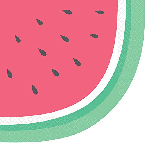Amscan Watermelon Slice Printed Paper Napkins - 16pc