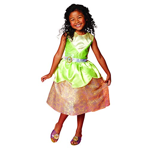 JAKKS Pacific Disney Princess Tiana Dress Costume for Girls, Perfect for Party, Halloween Or Pretend Play Dress Up