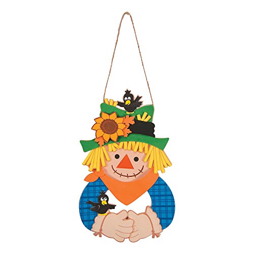 Fun Express Foam Scarecrow Wreath Craft Kit -12 - Crafts for Kids and Fun Home Activities