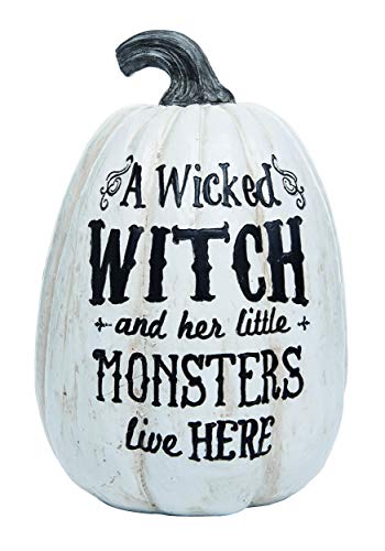 Transpac Witch Resin Pumpkin Decor Standard