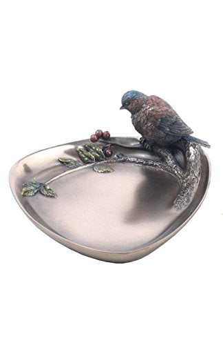 Unicorn Studio 6 Inch Decorative Plate Tit Viburnum on Polished Bronze Hue Background