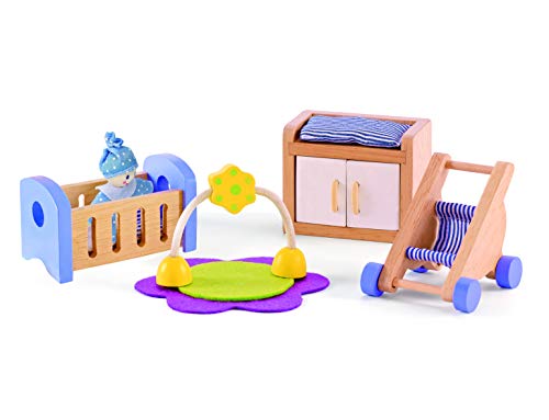 Hape Wooden Doll House Furniture Baby&