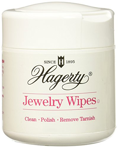 W. J. Hagerty & Sons 16740 3-by-5-inch Jewelry Care 20 Disposable Wipes, White
