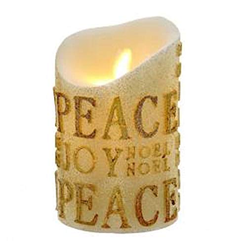 Kurt Adler Adler 5-Inch Gold Flicker Flame Battery-Operated Candle, Multi