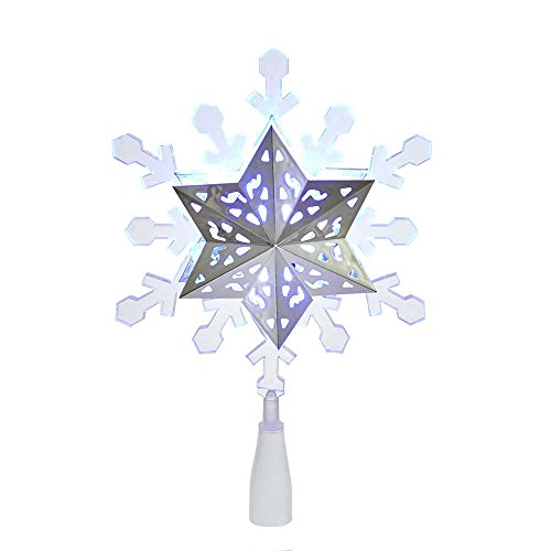 Kurt Adler JEL0306 Rotating Snowflake Treetop