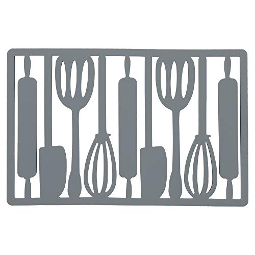 BIA Cordon Bleu Utensil Rectangular Trivet, 8.5-inch Length, Stone Gray