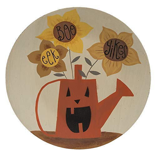 CWI Gifts Boo, Eek, Yikes Pumpkin Plate, Multi