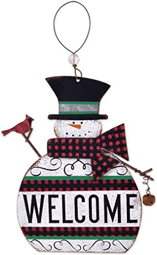 Sunset Vista Designs Welcome Snowman Ornament, 9.5-inch High