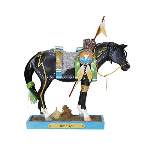 Enesco Trail of Painted Ponies War Magic, 7.8 Stone Resin Figurine, 7.8 Inches, Multicolor