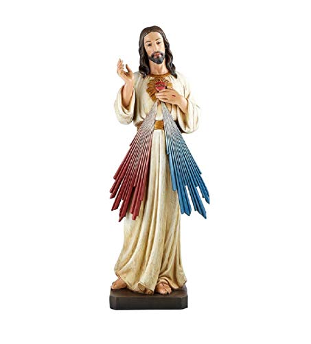 Christian Brands Avalon Gallery Divine Mercy Jesus Christ 24 Inch Large Resin Colored Statue