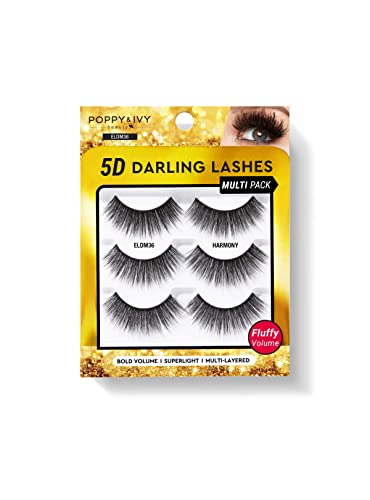Absolute New York Poppy & Ivy 5D Darling Lashes - 3 Pairs (Harmony)