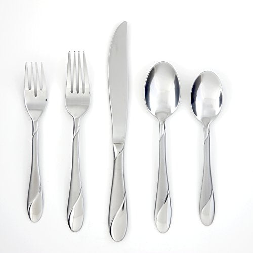 Cambridge Swirl Sand 89 Piece Flatware Set