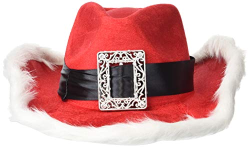 Amscan Christmas Santa Cowboy Hat, 5" x 13"