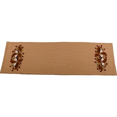 Home Collections by Raghu 72x15.5 Acorns and Berries Valance, Tea Dyed
