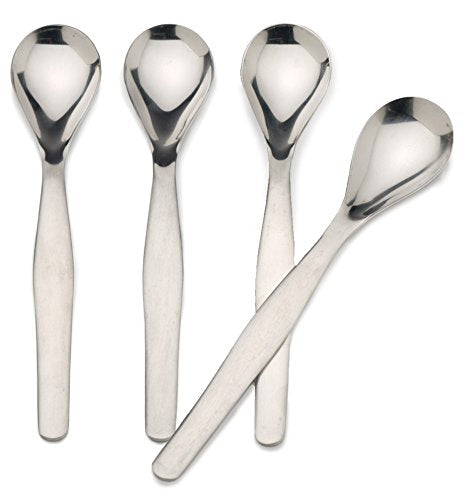 RSVP International Endurance Stainless Steel Egg Spoons, Set of 4