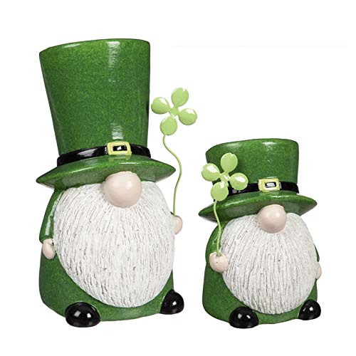Evergreen Cypress Home Terracotta Gnome Home Decor, Set of 2-4 x 4 x 9 Inches Fade and Weather Resistant Homegoods and Kitchen Accessories for Every Home and Apartment