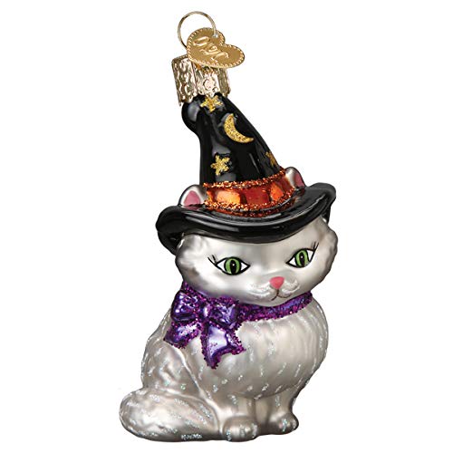 Old World Christmas Ornaments Witch Kitten Glass Blown Ornaments for Christmas Tree