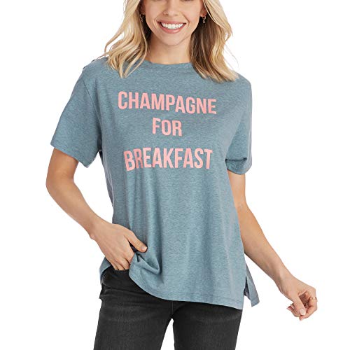 Mud Pie Women's Benny Graphic Tee,Medium/Large, Blue