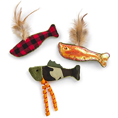 Worldwise SmartyKat 09683 Fish Friends Crinkle and Catnip Cat Toys (Set of 3)