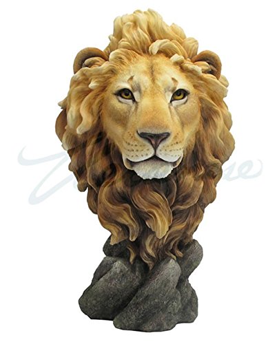 Unicorn Studio Large Lion Head Bust - King of the Jungle Statue Sculpture