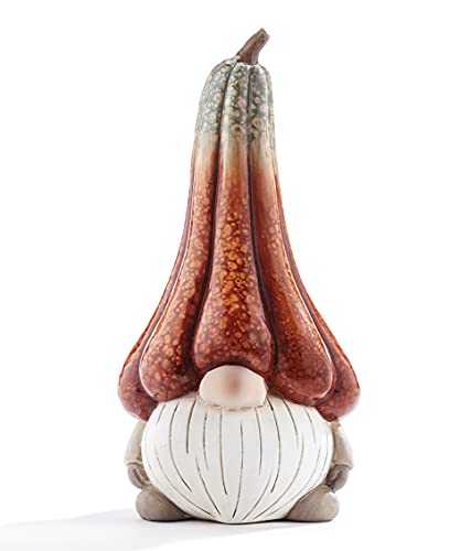 Giftcraft 582396 Harvest Ceramic Gnome Figurine, 11.02-inch Height, Terracotta