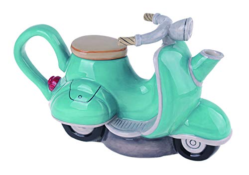 Blue Sky Clayworks Clayworkss Motorcycle Teapot-Green, Multi