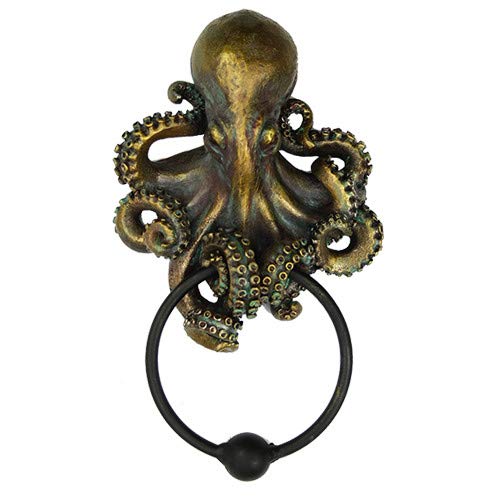 Pacific Trading Giftware Deep Ocean Creature Octopus Kraken Warrior Decorative Resin Door Knocker Figurine