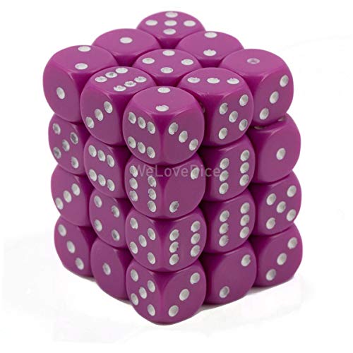 DND Dice Set-Chessex D&D Dice-12mm Opaque Light Purple and White Plastic Polyhedral Dice Set-Dungeons and Dragons Dice Includes 36 Dice ‚Äö√Ñ√¨ D6