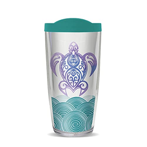 FREEHEART Sea Turtle Waves 22oz Tumbler with Teal Lid