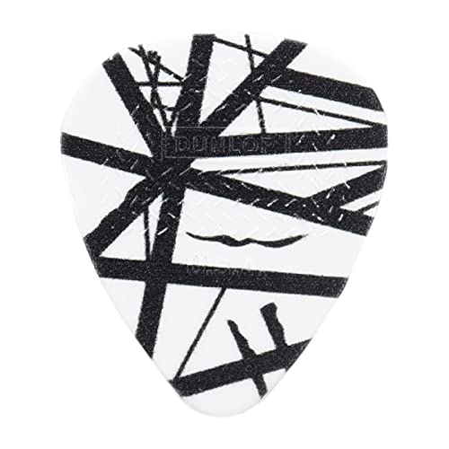 LPD Music Dunlop Picks - EVHP03 EVH VHI (White with Black Stripes)