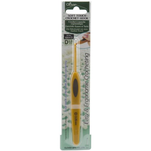 Clover Soft Touch 3.25-mm Crochet Hooks, Size D (1004/D)