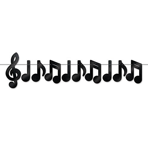 Beistle Black Musical Notes Foil Streamer - 1 Pc