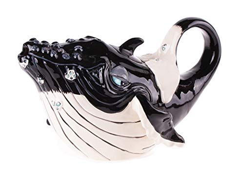 Blue Sky Clayworks 1803 Whale Teapot, 10.5-inch Length
