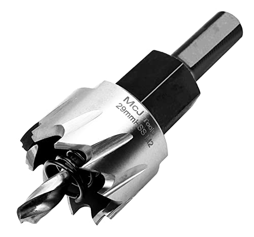 McJ Tools 29mm HSS M2 Drill Bit Hole Saw for Metal, Steel, Iron, Alloy, Ideal for Electricians, Plumbers, DIYs, Metal Professionals