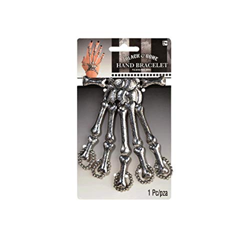 Amscan Metal Skeleton Hand Bracelet - Silver - 1 Pc