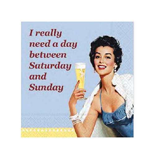 Design Design 624-08996 Really Need A Day Beverage Napkin, Multicolor