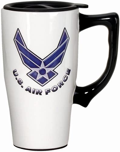 Spoontiques Air Force Travel Mug, White