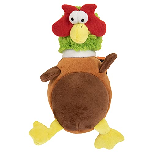 Worldwise goDog Action Plush Pheasant | Animated Squeaker Dog Toy | Battery-Free Bite-Activated Motion | Reinforced Seams