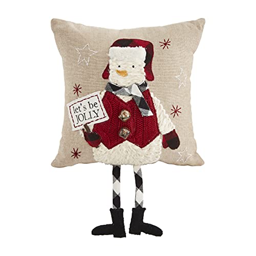 Mud Pie Dangle Leg Pillow Snowman