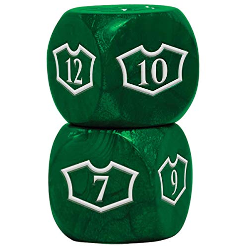 Ultra Pro Deluxe 22MM Forest Loyalty Dice Set with 7-12 for Magic: The Gathering