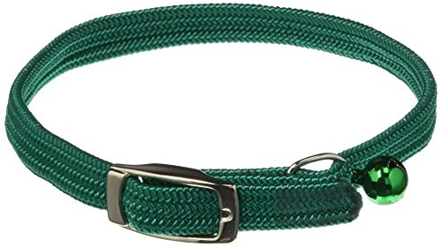 OmniPet Kool Kat Elastic Cat Safety Collar with Bell, Green, 12"