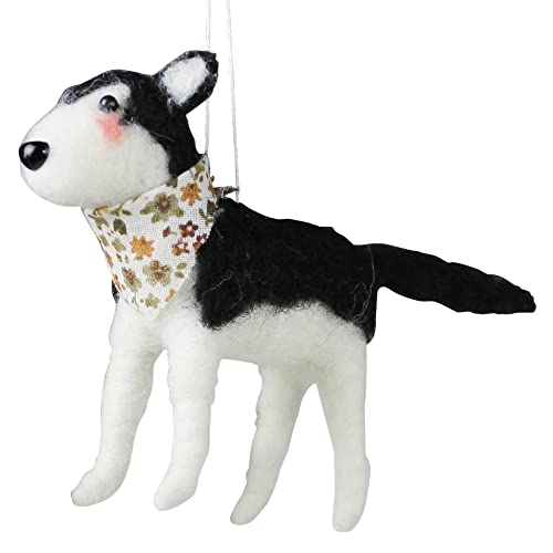 Homart 0454-0 Dog with Kerchief Ornament, 4-inch Height, Felt