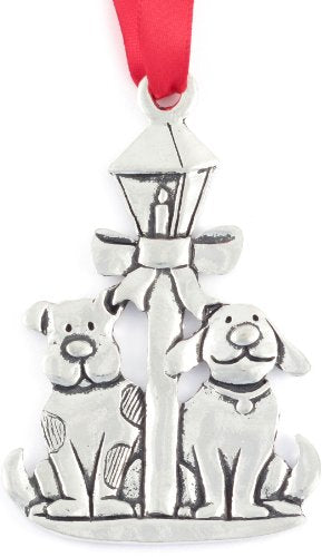 Basic Spirit Lamppost Dogs Global Givng 3-Inch Pewter ornament